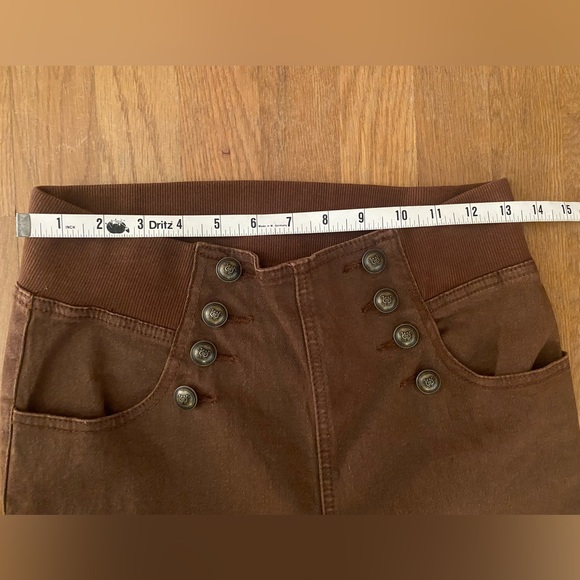 DG2 by Diane Gilman Brown Denim Bootcut Sailor Style Jeggings, Size ST - Picture 11 of 13
